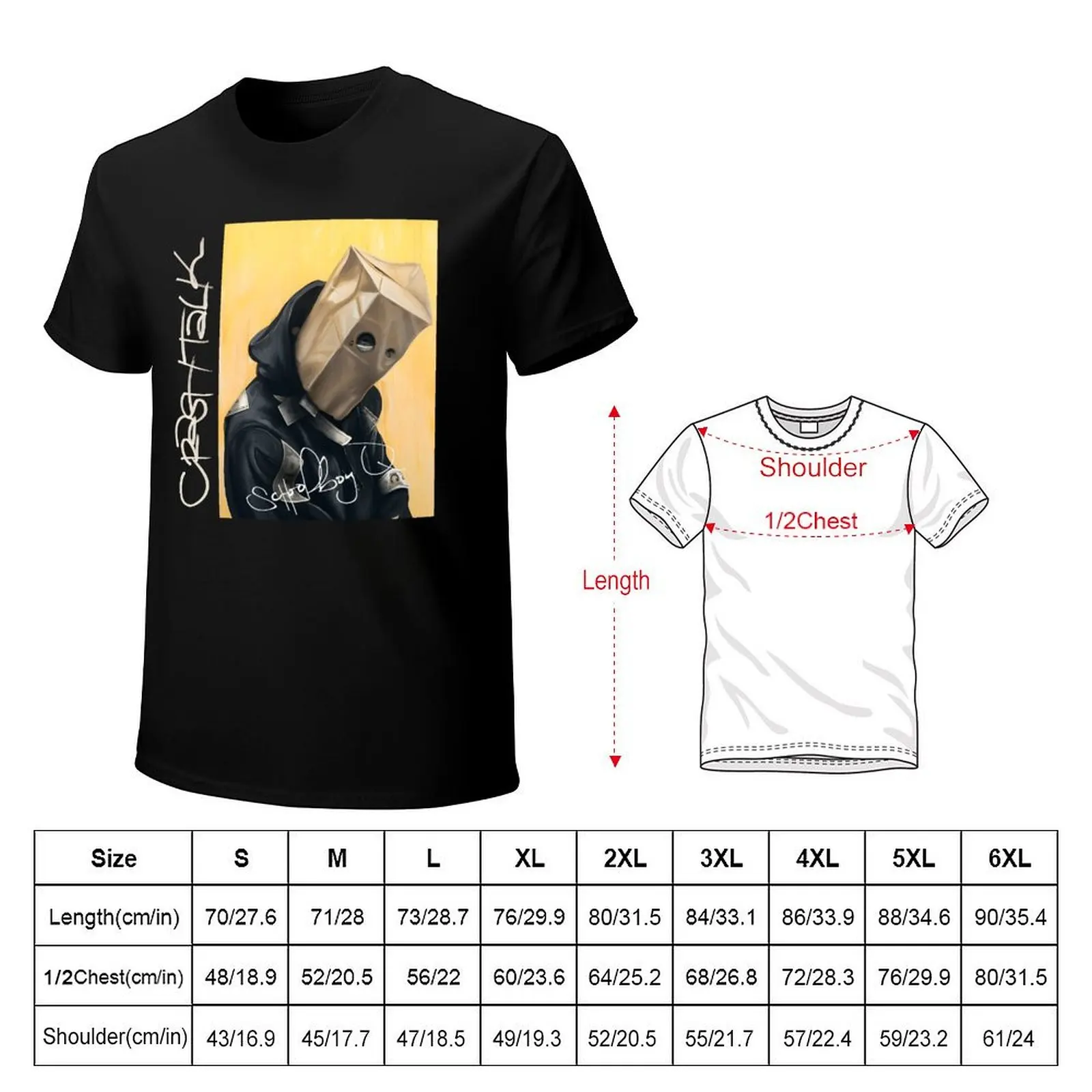CrasH Talk Album T-Shirt Abstract Pattern Print Top