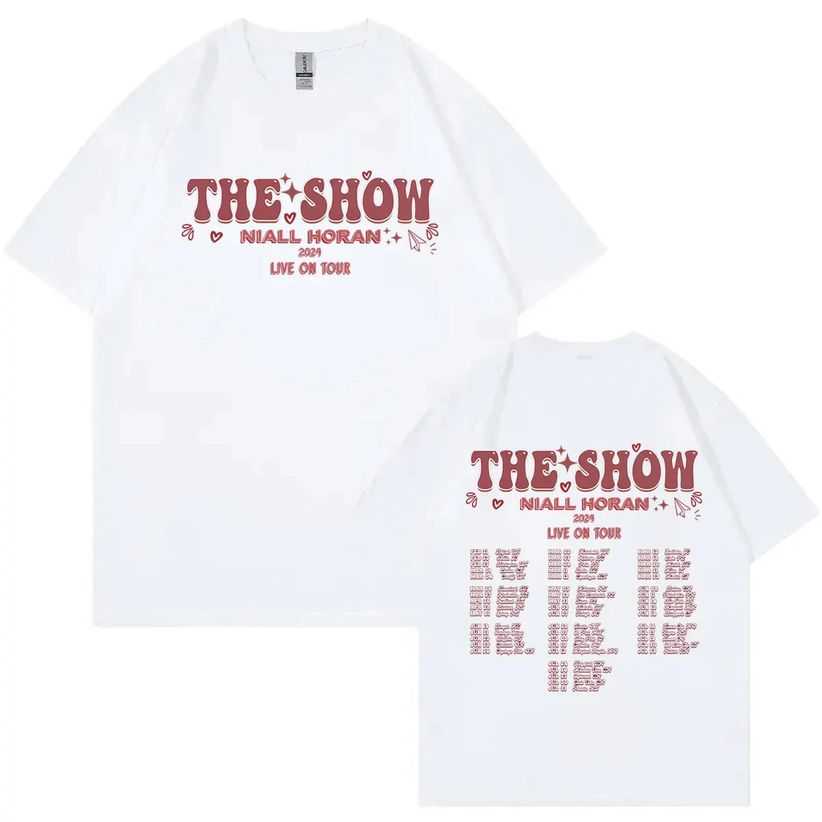 Singer Niall Horan The Show Live on Tour 2024 Print T Shirts Men Women Fashion Hip Hop Retro T-shirts Harajuku Y2k Style T-shirt