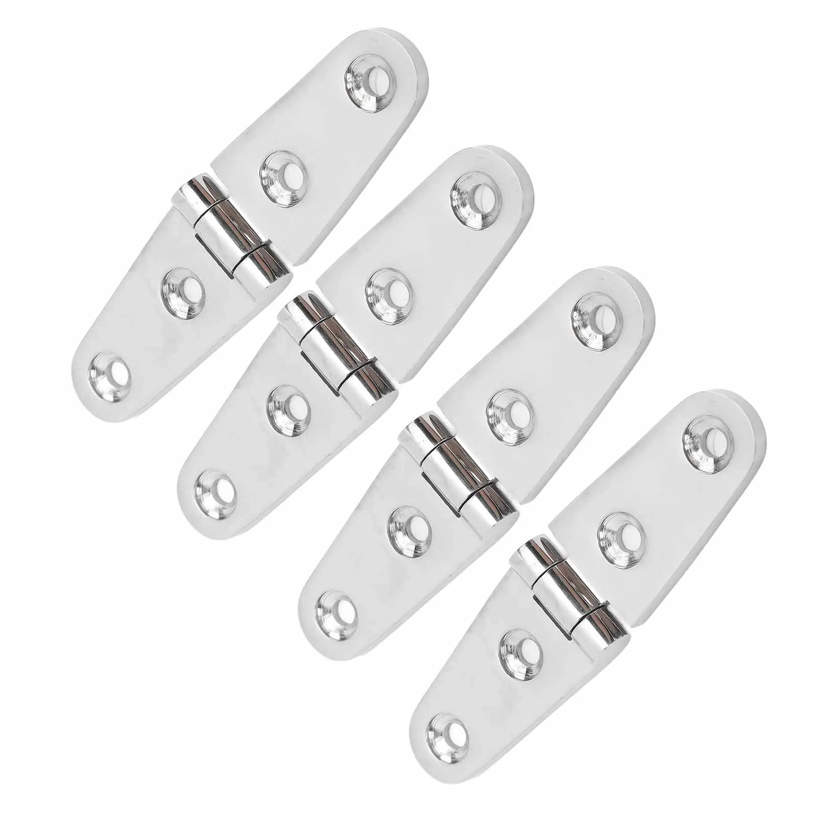 Boat Hatch Hinge 4Pcs 316 Stainless Steel 103×27mm for Yacht Rust Proof Sturdy Marine OEM Replacement Hardware