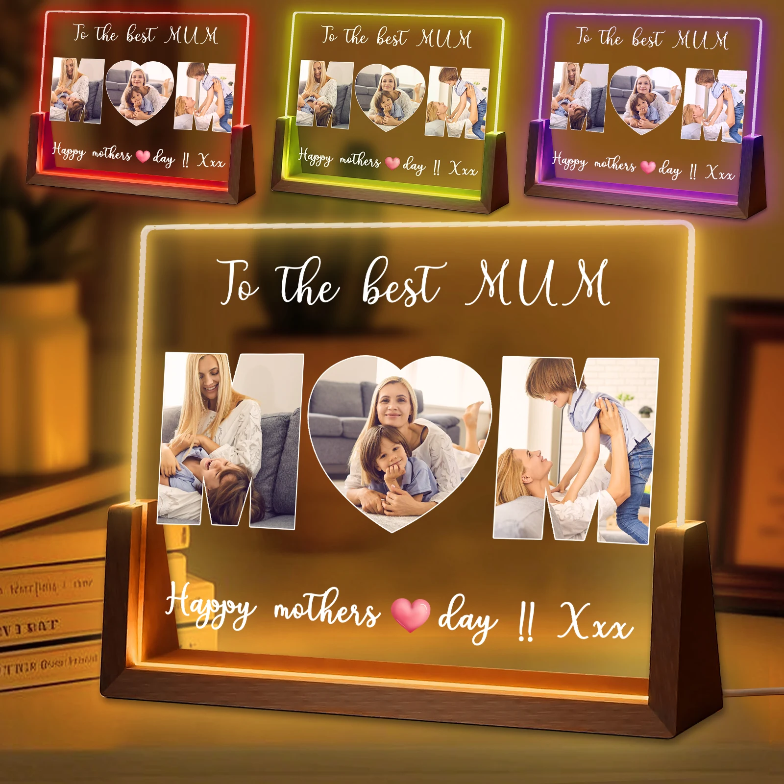 Personalized Photo Frame - Upload Your Photos and Add Your Desired Text to Customize Your Own Special Moments