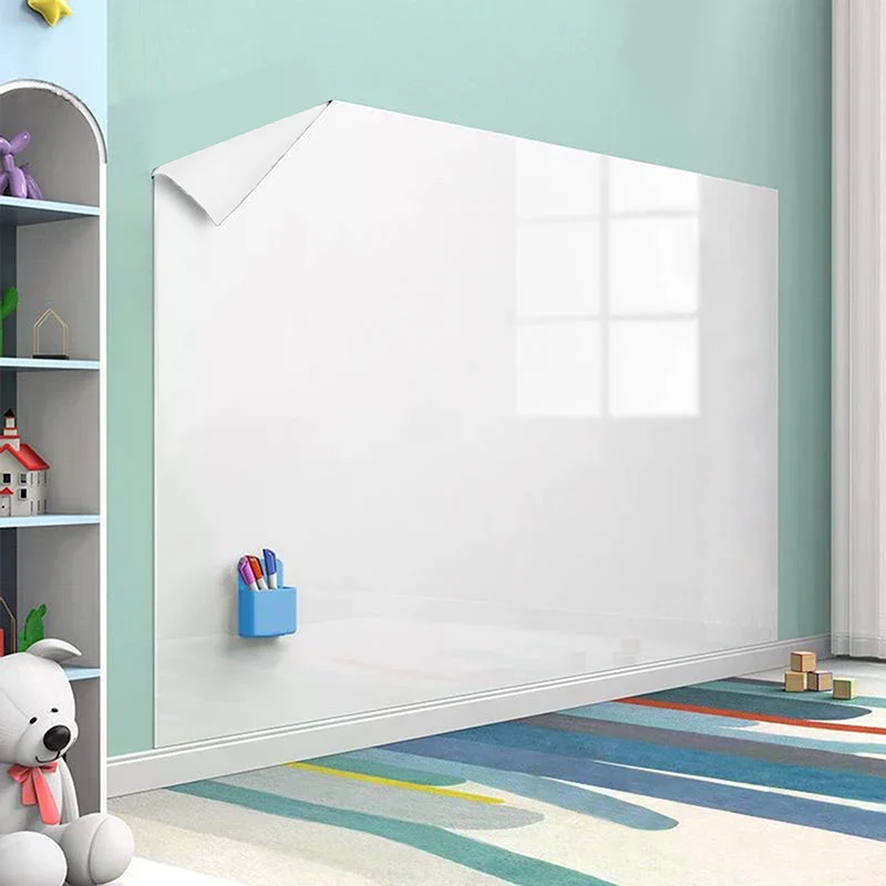 Electrostatic Whiteboard Sticker Removable Reusable Teaching Graffiti Drawing Board Household PP Erasable Whiteboard