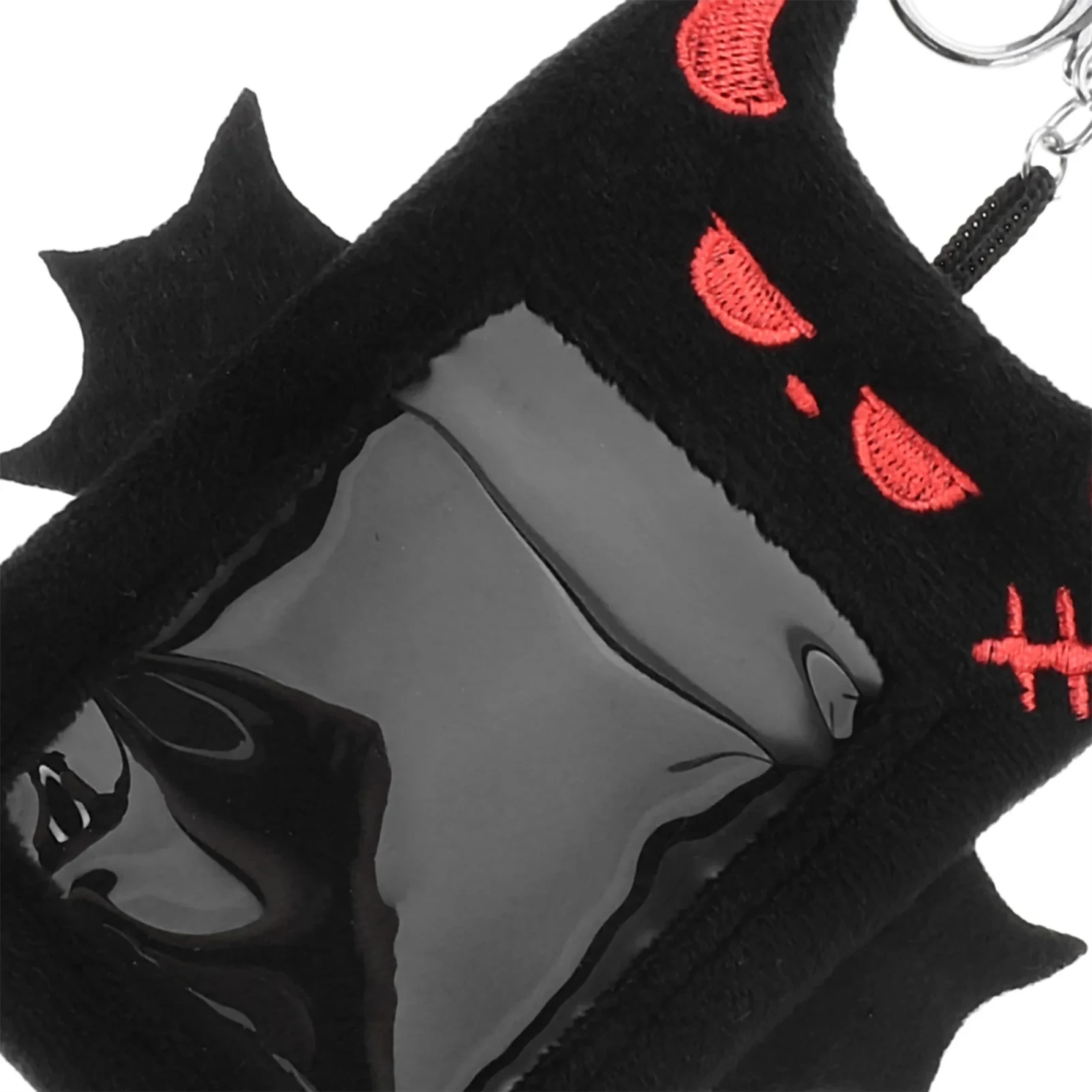 1PC Cute Little Devil Plush Card Holder for Students Campus Photo ID Bus Card Display Pendant Pocket Card Protector Accessories