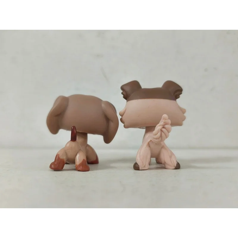 Mini jouet pour animalerie, 2 pièces/lot, chien marron # 518 # 893 figurines d'animaux LPS