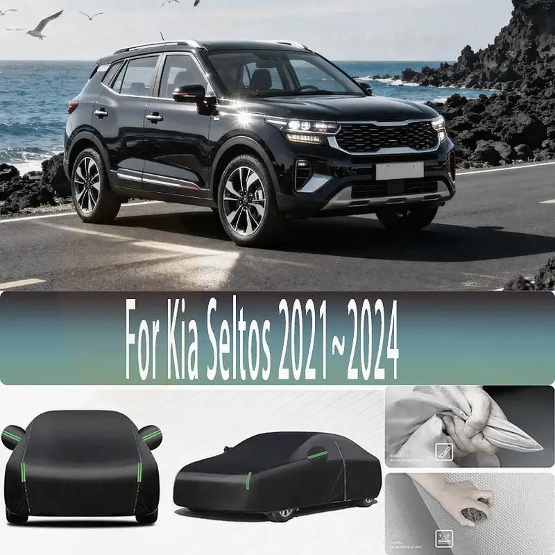 

For Kia Seltos 2021 2024 Outdoor Waterproof Dustproof Sunshade Snow Cover Exterior Accessories Car Covers