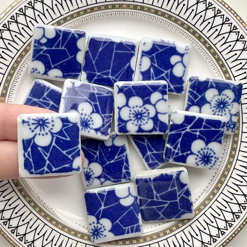 

100g DIY Ceramic Mosaic Tiles Glass leaf petal shape Handmade Ornaments Tiles Wall Crafts Crystal for Decorative Material 91