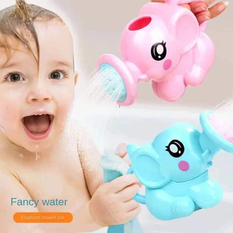 Bath Toy Plastic Kettle Bath Shower Tool Baby Bathroom Toy Elephant Watering Pot Shower Toy for Children Summer Bath Sprinkler