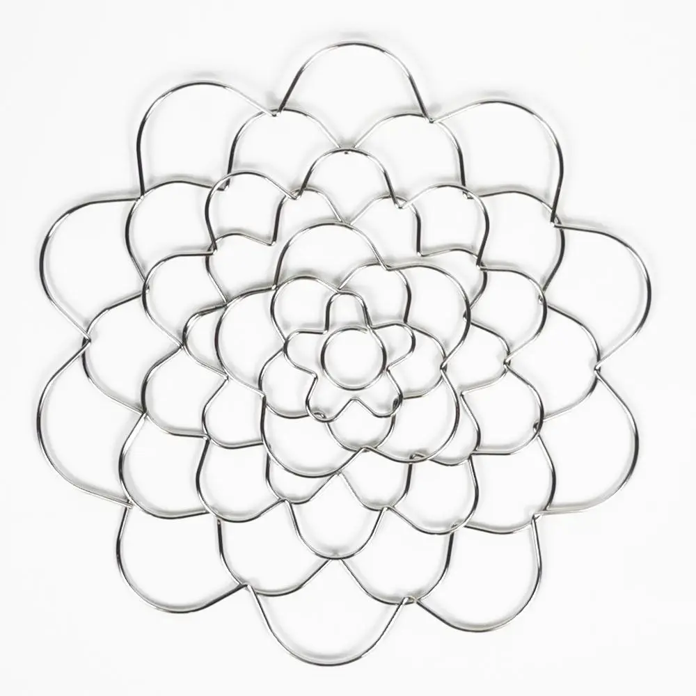 6inch Flower Vase Arrangement Reusable Stainless Steel Floral Arrangement Holder Bouquet Twister Flower Lid Supplies