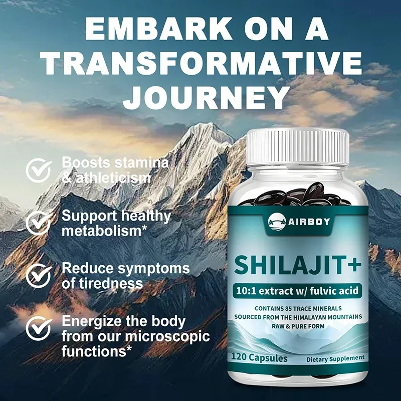 Shilajit - with Fulvic Acid, Energy & Cognitive Bone Immune Health, Antioxidant., Heart & Metabolism Health