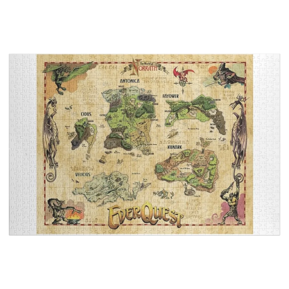 

Everquest World of Norrath Map Jigsaw Puzzle Customized Picture Custom Kids Toy Personalised Name Puzzle