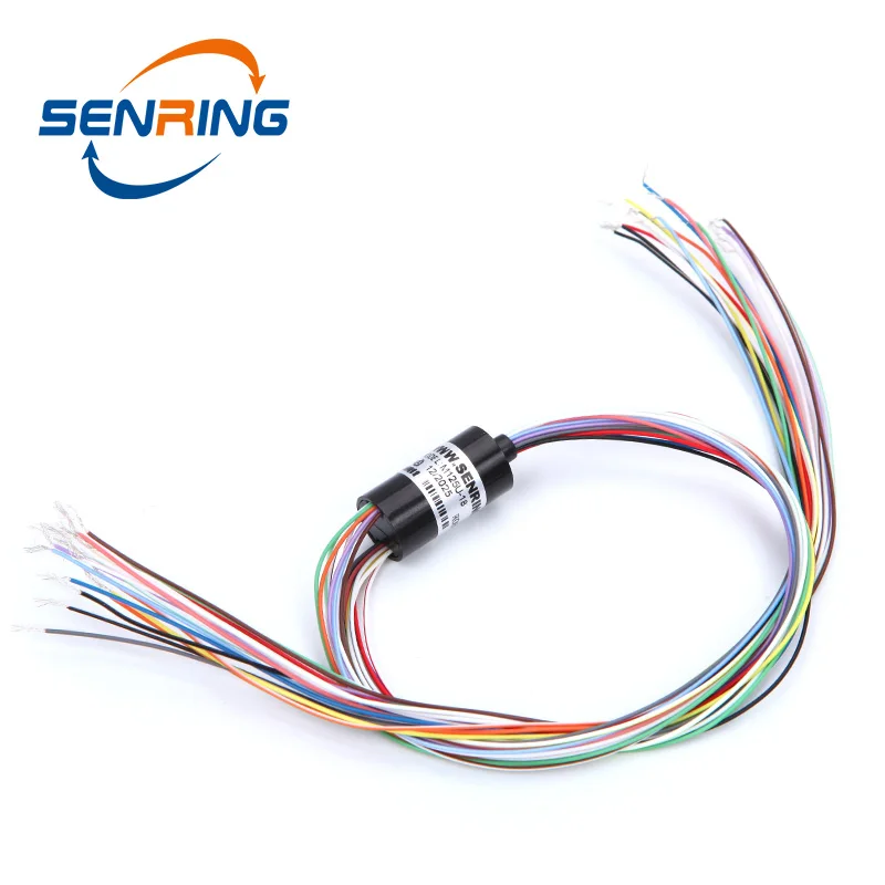 18 wires signal 2A Capsule Slip ring without flange OD 12.5mm  for CCTV systems, medical equipment