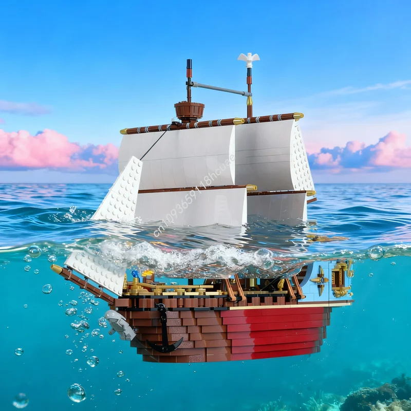 

Набор строительных блоков MOC «Пиратский торговый корабль», 2078 деталей, развивающая игрушка-конструктор для сборки, идея для творчества, рождественский подарок