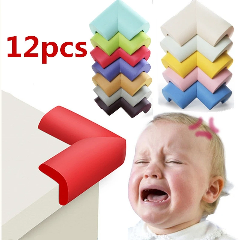 12PCS Baby Safety Table Edge Protector Child Kids Proofing Anti-crash Protection Pad Right Angle Cushion Furniture Corner Guard