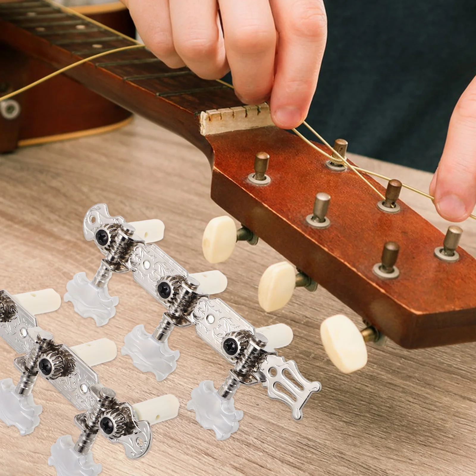 

Guitar Tuner Folk Locking Tuners Acoustic Classical Head Electric Machine Heads Longboard