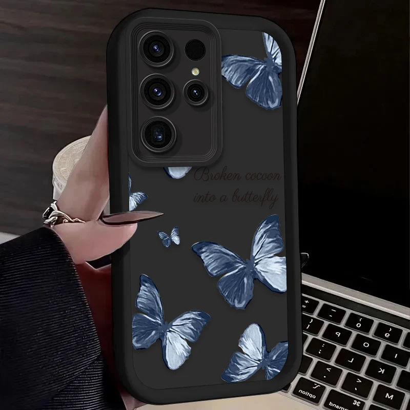 레트로 나비 폰 케이스 삼성 갤럭시 S24 S25 S23 울트라 S22 S21 플러스 FE A36 A56 A26 A16 A06 A15 A25 A35 A55 5G 커버
