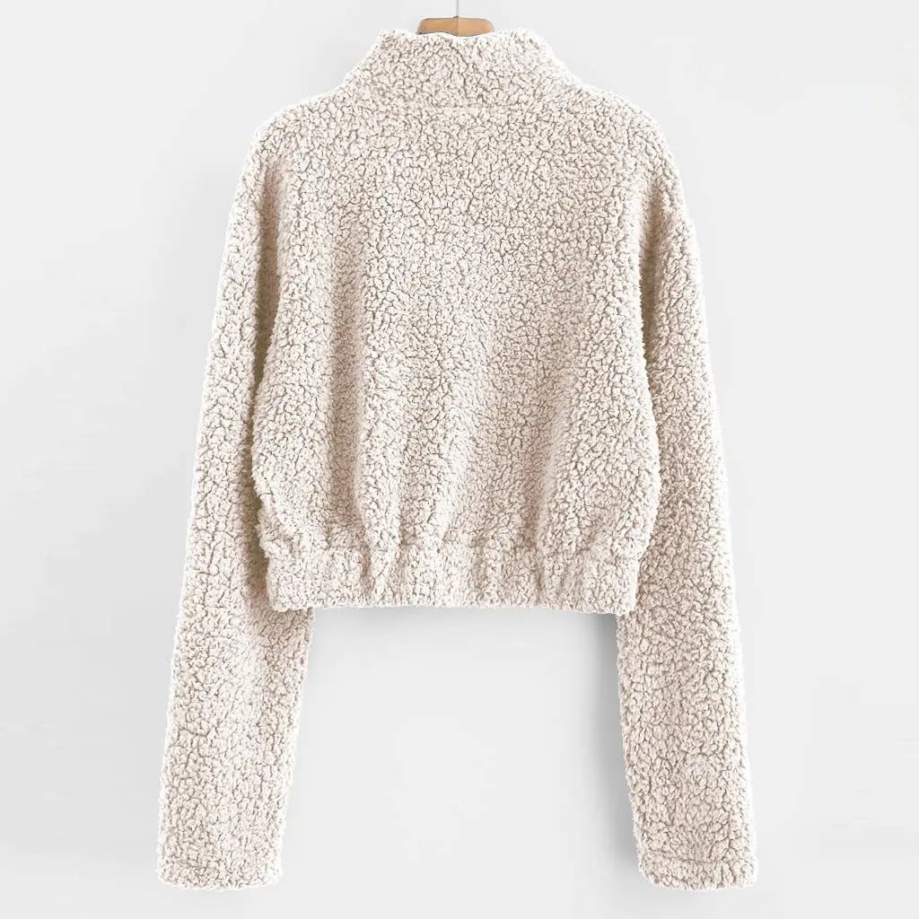 Verdickter warmer Plüschpullover für Damen im europäischen und amerikanischen Stil für Damen