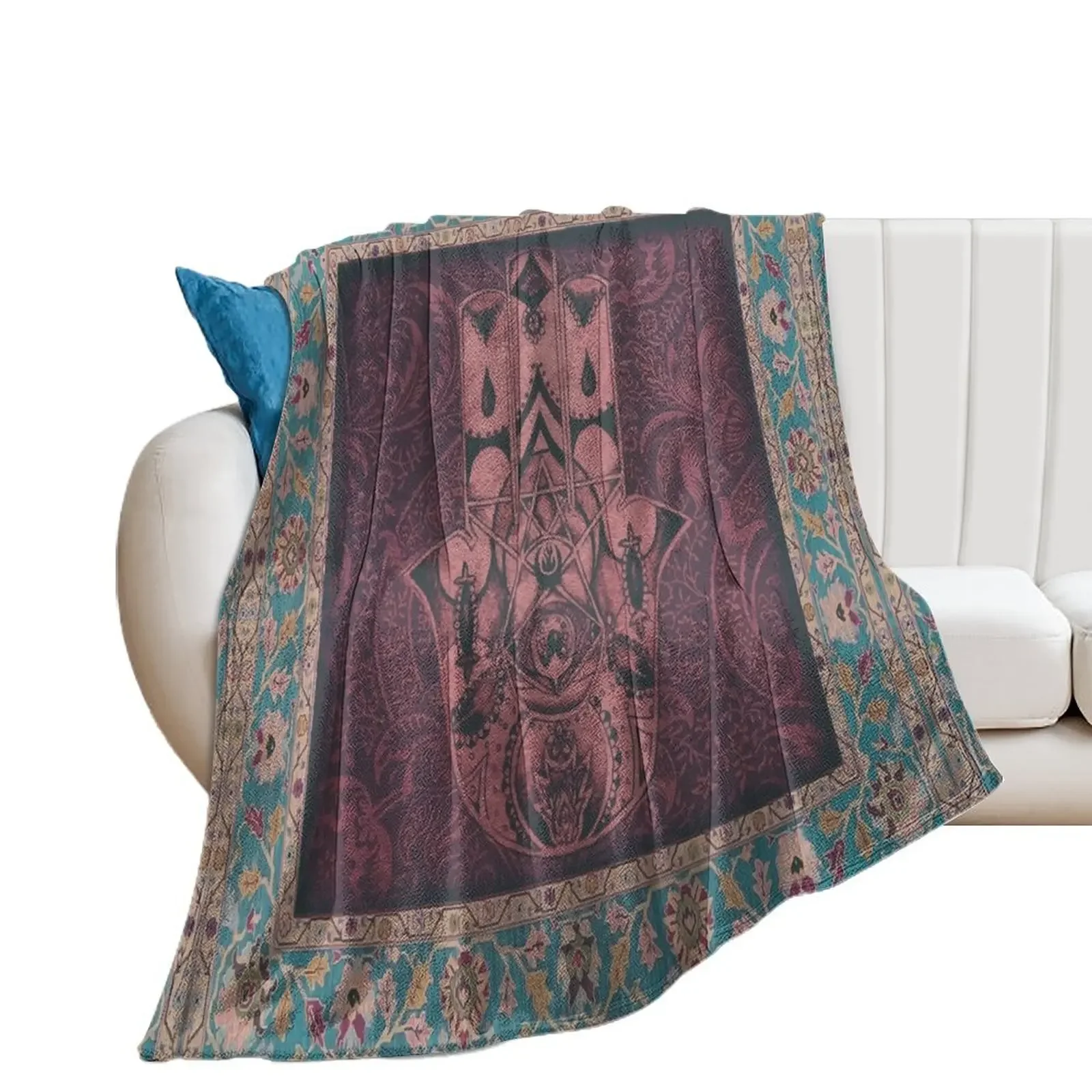 New Century Hamsa IV Throw Blanket Multi-Purpose Fashion Sofas Personalized Gift Blankets