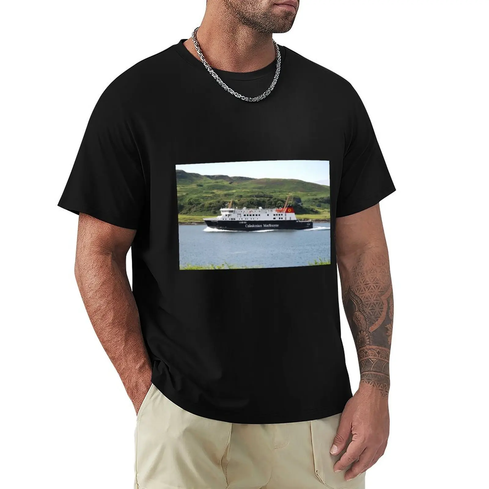

MV Finlaggan heading down the Sound of Kerrera for Colonsay and Islay T-Shirt vintage t shirts Funny t-shirts t shirts men