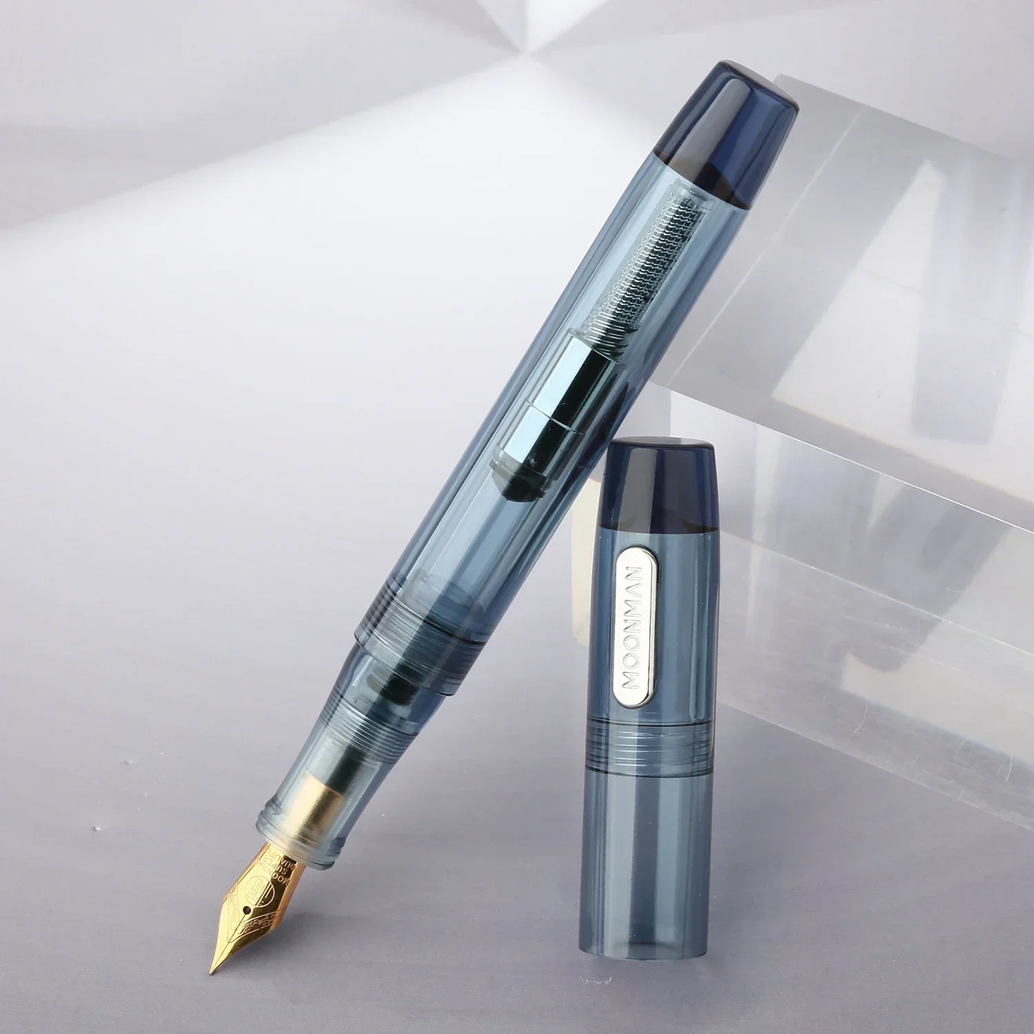 New MAJOHN C3 Dropper Resin Fountain Pen Transparent with Converter Iridium Extra Fine / Fine Large-Capacity Writing Set