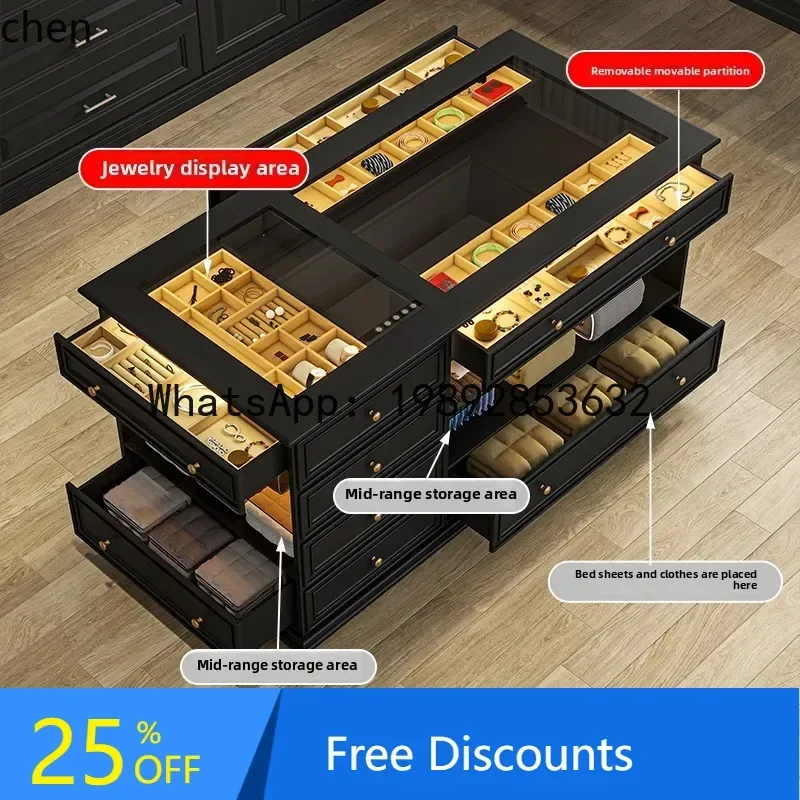 

B1 cloakroom Nakajima cabinet jewelry display retro storage chest integrated island Taiwan high-end jewelry