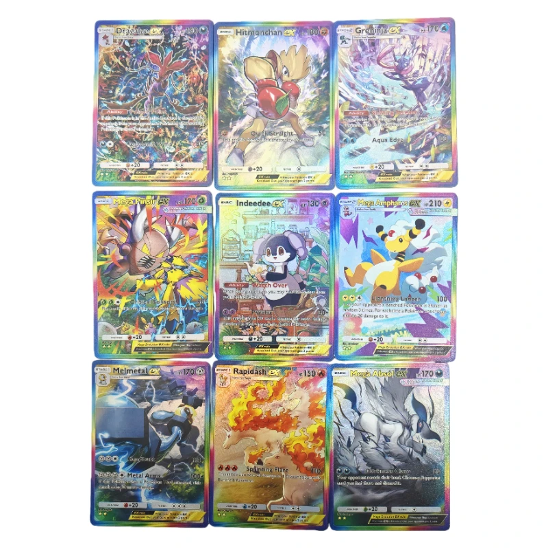 

Карманная карта Pokemon TCG «сделай сам», Immersive B1 Mega Rising Dragalge Pinsir Greninja Hitmochan Rapidash Ampharos Absol EX, игровая карта с приложением