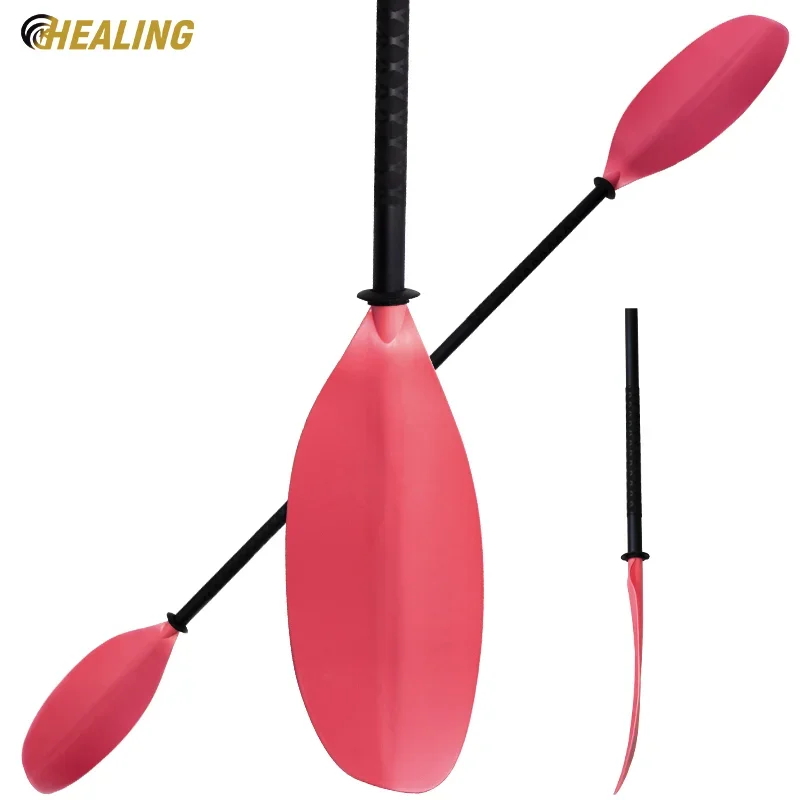 2 Sections Kayak Paddle Material PP Material Adjustable Full Fiberglass Paddle 215-230CM Floating Kayak Paddle Fiberglass shaft