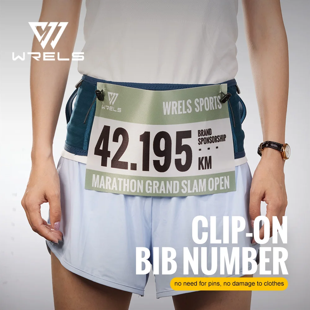 WRELS Running Fanny Pack Running Bag Waist Pack High Elasticity Breathable Lightweight Marathon Waist Bag Bottle Sports Jogging