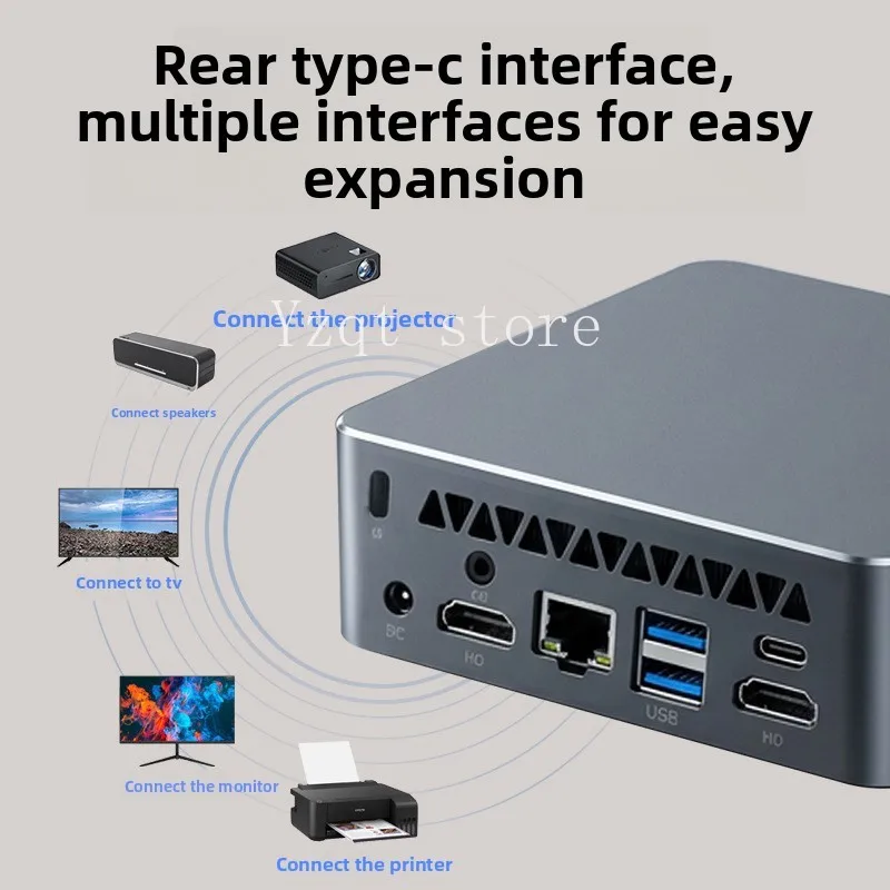 4th generation home office mini computer host micro industrial control mini pc single network double high definition htpc