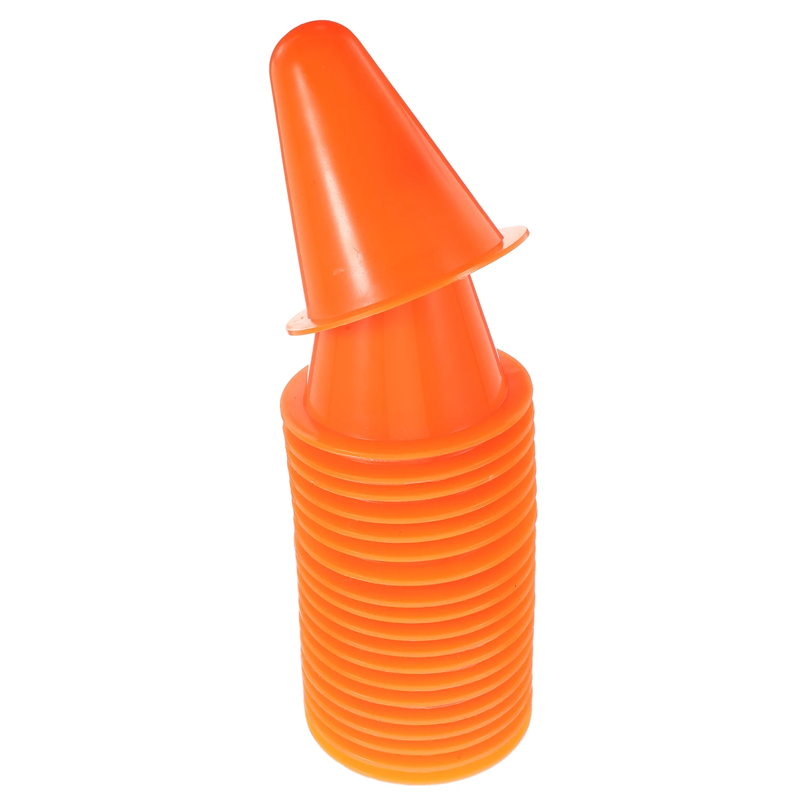 

20pcs Roller Skating Pile Mini Traffic Cones Windproof Outdoor Training Marker Sports Playground Drill Equipment Orange Sturdy