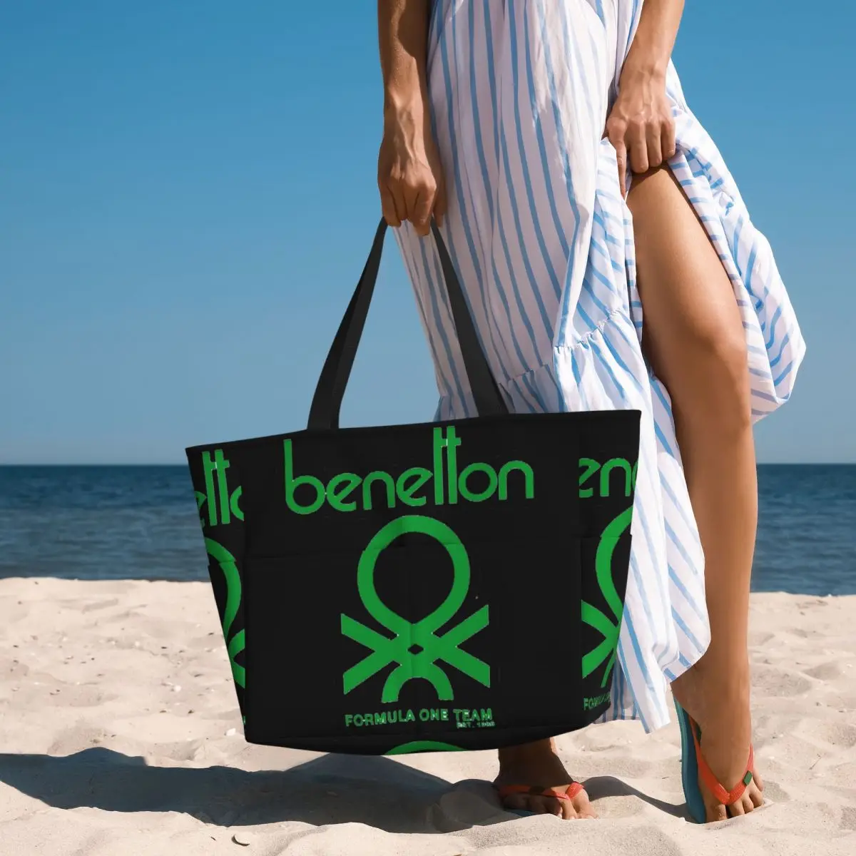 

Benetton Beach Tote Bag Sport Gym Yoga Duffle Large Tote Bag Women Travel Bag Fitness bag