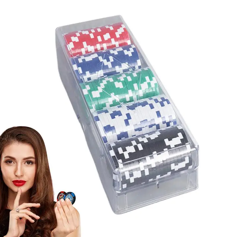 Chips For Mah Jong Games Safe Poker Chips Poker Sets Poker Chips Set With Aluminum Case For Texas Hold'Em Blackjack Card Club