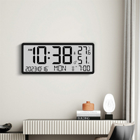 LCD Digital Wall Clock For Living Room Multifunctional Creative Large Screen Electronic Clock Modern Alarm Clock Wall Clocks