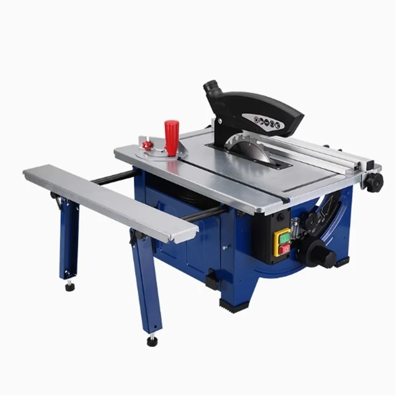 Multifunctional Table Saw with Accessories 4800RPM Adjustable Blade Cross Cut 0-45° Bevel Cut Dust Woodworking Table Saw