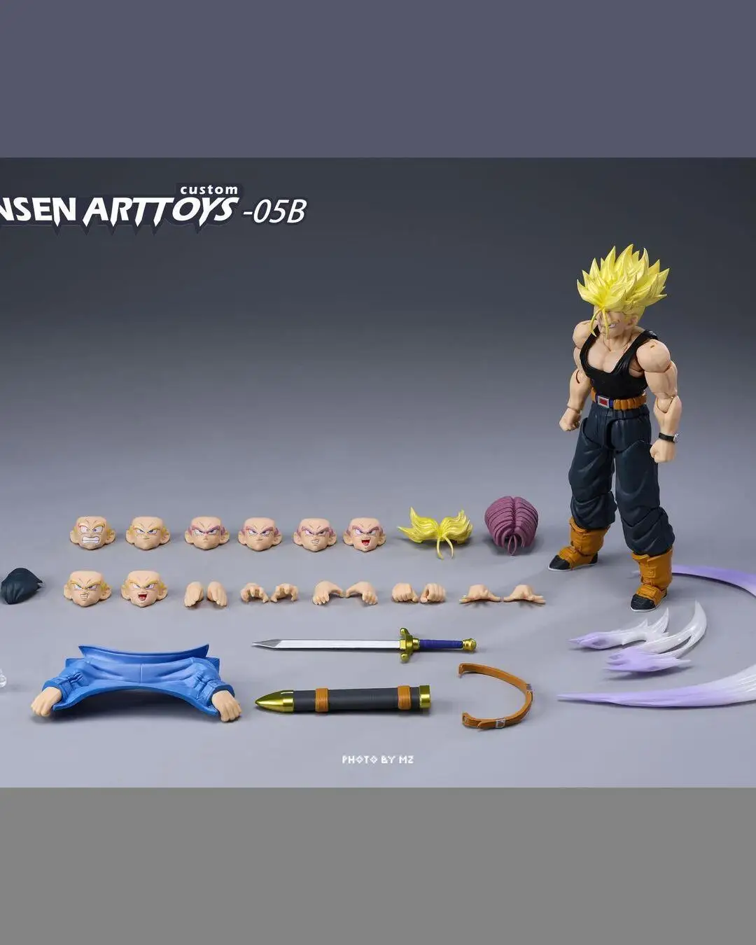 Tonsenarttoys Kamione Custom Action Figure Dragon Ball Z Super Saiyan Trunks 05a 05b Anime Collectible Statue Christmas Gift