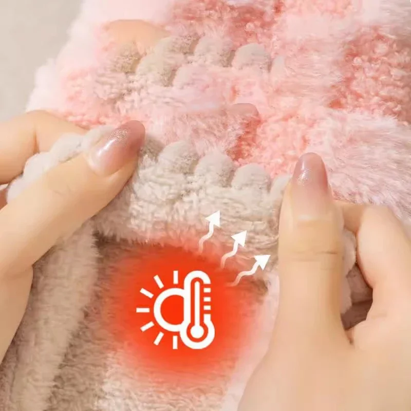 شباشب قطنية للنساء لربيع وخريف وشتاء داخلي مضاد للانزلاق للمنزل الدافئ والشتاء والفرو من القطيفة للزوجين من الرجال