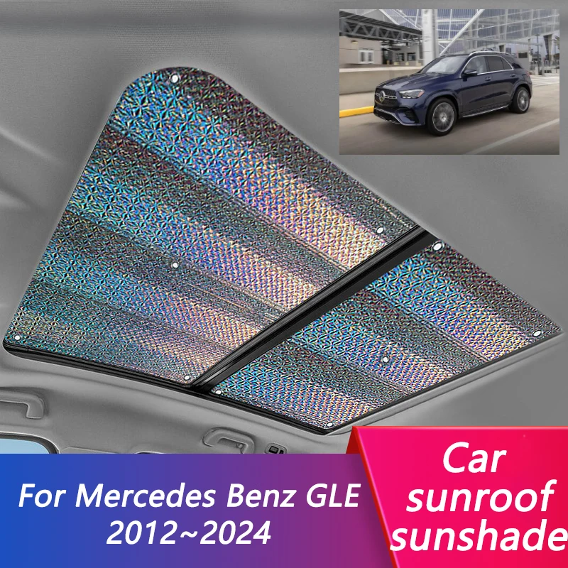 

Car Sunroof Sunshade For Mercedes Benz GLE M-Class W166 W167 2012~2024 Sun Protection Auto Accessories Window Stickers Visor