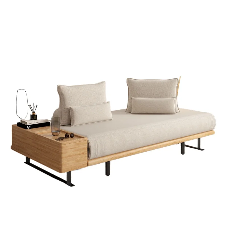 

Многофункциональный скандинавский диван-кровать из массива дерева, складной, для небольшой квартиры, простой и современный, для гостиной, двуспальный, универсальный.