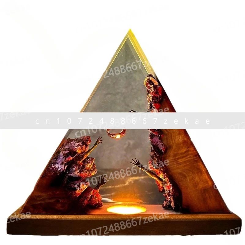 

Лампа из морской смолы, подарочный орнамент, эпоксидная смола, деревянный подарок ручной работы, украшение для дома