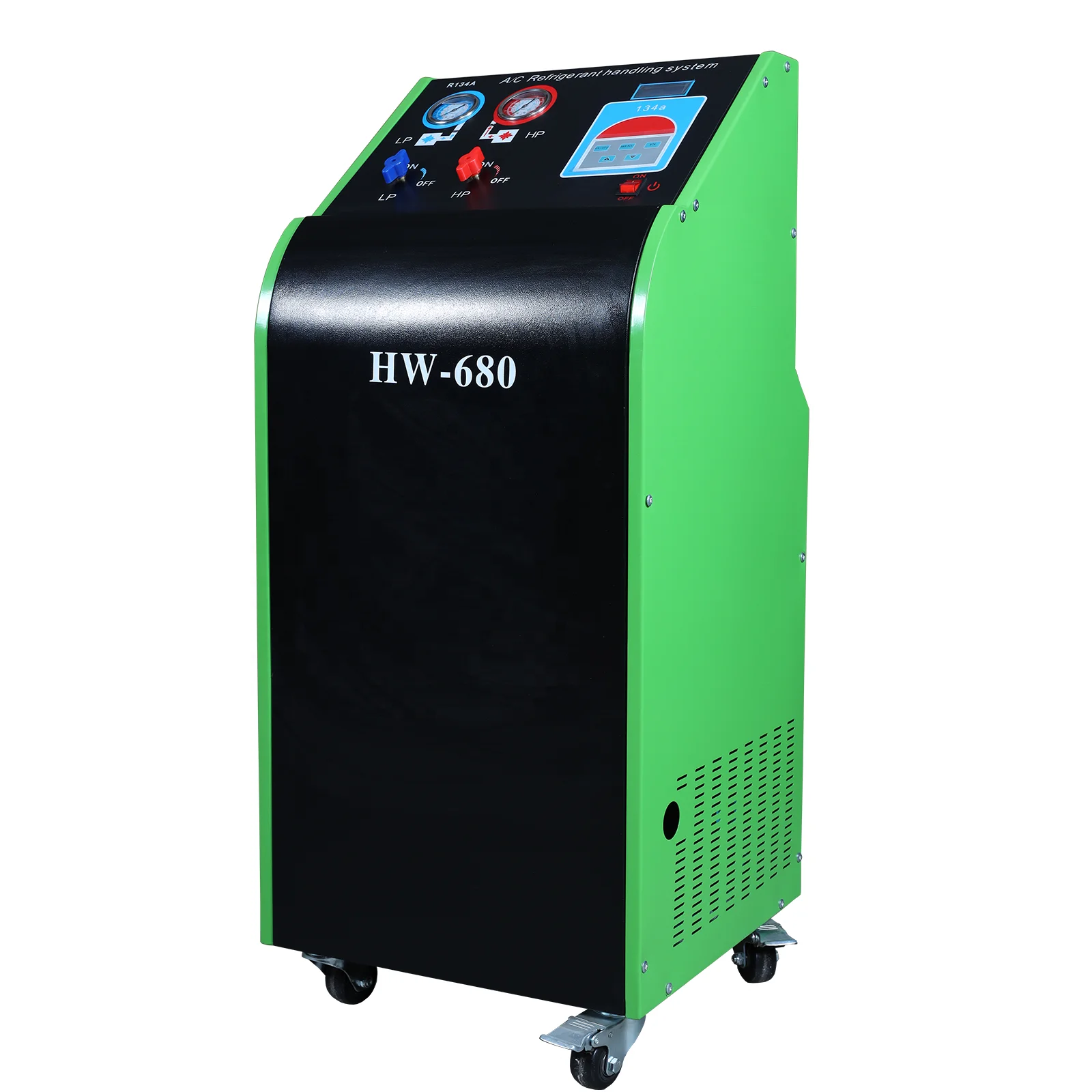 New HW-680 Made in China Refrigerant Recovery Recycling Machine for Car / R134a or R1234yf Refrigerant Gas Refill Machine
