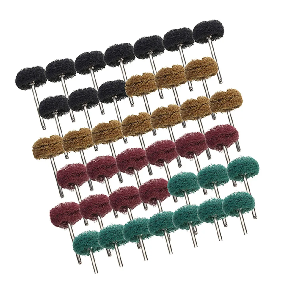 

40pcs Grinding Nylon Polishing Sander Scouring Pad for Metal Aluminum Oxidation Cleaning Deburring