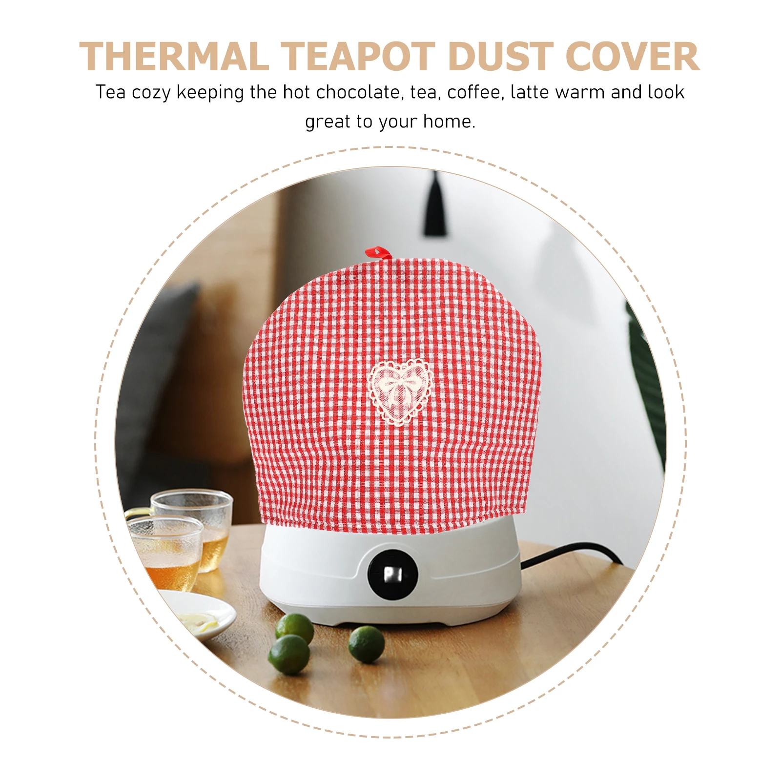 

Tea Cozy Insulation Cover Quilted Cotton Teapot Protector Warm Cover Dust Prevention Household Kitchen Bar Accessories