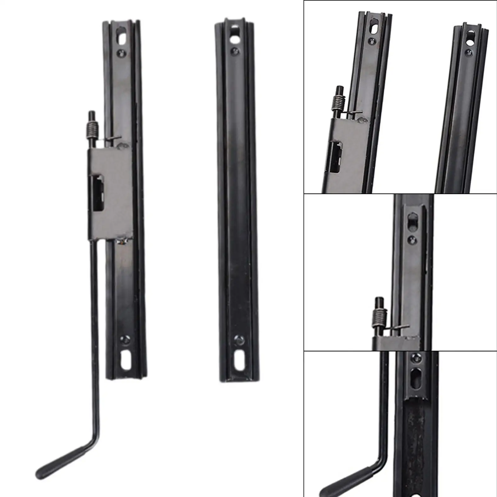 2Pcs Seat Slide Rails Seat Adjuster Strong Weight Bearing Easy to Install Vehicle Sliding Rail for Four-wheel Vehicle RV
