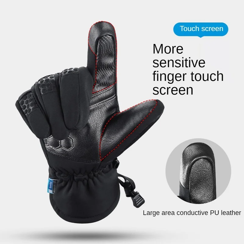 

M L Xl 1 Pair of Winter Motorcycle Riding Gloves Touch Screen Warm Waterproof Ski Gloves Sports Gloves Fishing Gloves