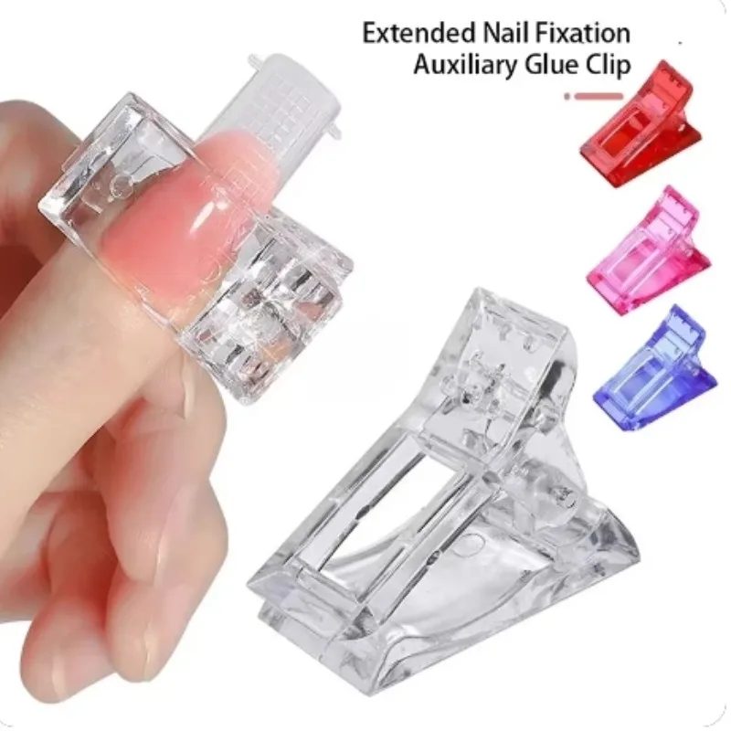 Nail Clips Acrylic Extension Forms Nail Quick Fingernail Extension UV Assistant Tool Nails Tips Clips Nail Art Mold Fixing Clip