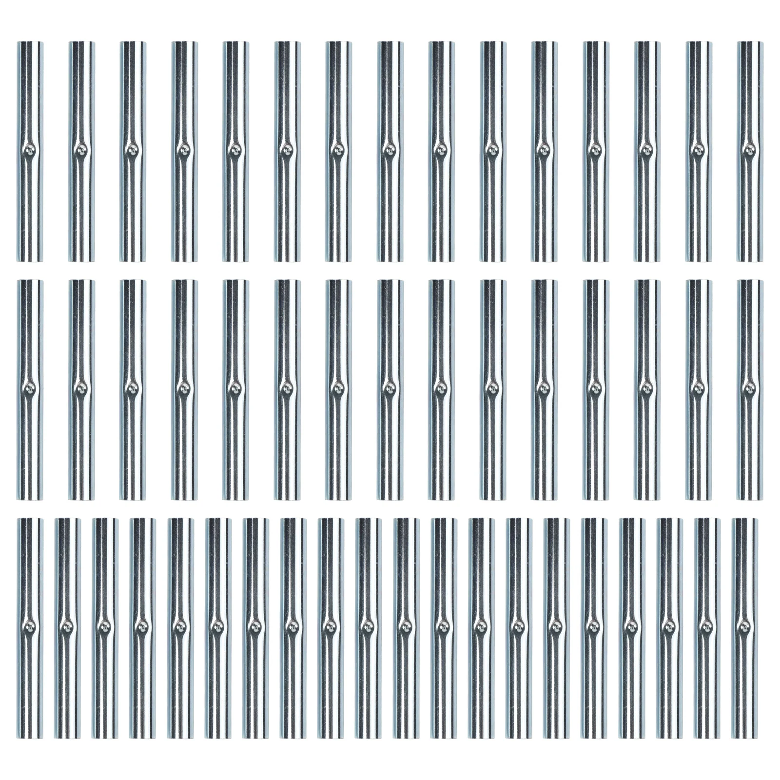 50pcs Replacement Tent Pole Connectors for 5mm and 6mm Fiberglass Poles Galvanized Iron Build for Outdoor Camping Tent Repair