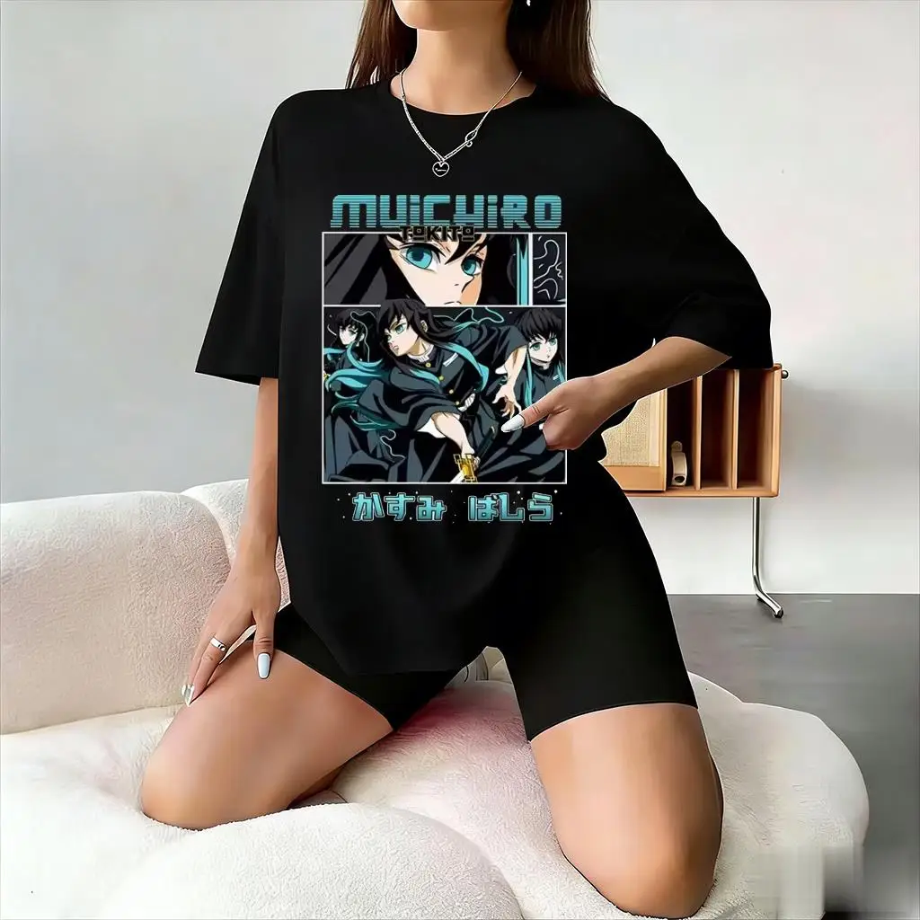 Unisex Dämon Slayer Tokito Muichiro T Hemd Männer Frauen Anime Kurzarm T 2026 Sommer Neue Übergroßen Casual Tops Y2k Kleidung