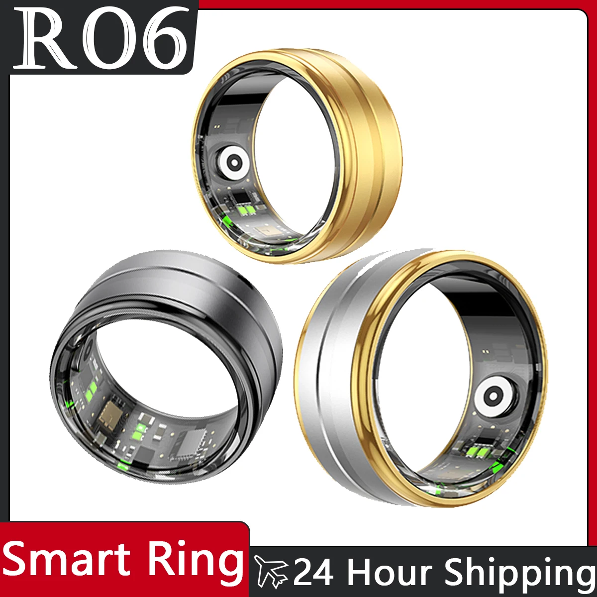 Anillo inteligente para hombre y mujer, accesorio resistente al agua IP68 y 5ATM, con Monitor de frecuencia cardíaca y oxígeno en sangre, para Galaxy Ring, para modelo oura R06, 2024