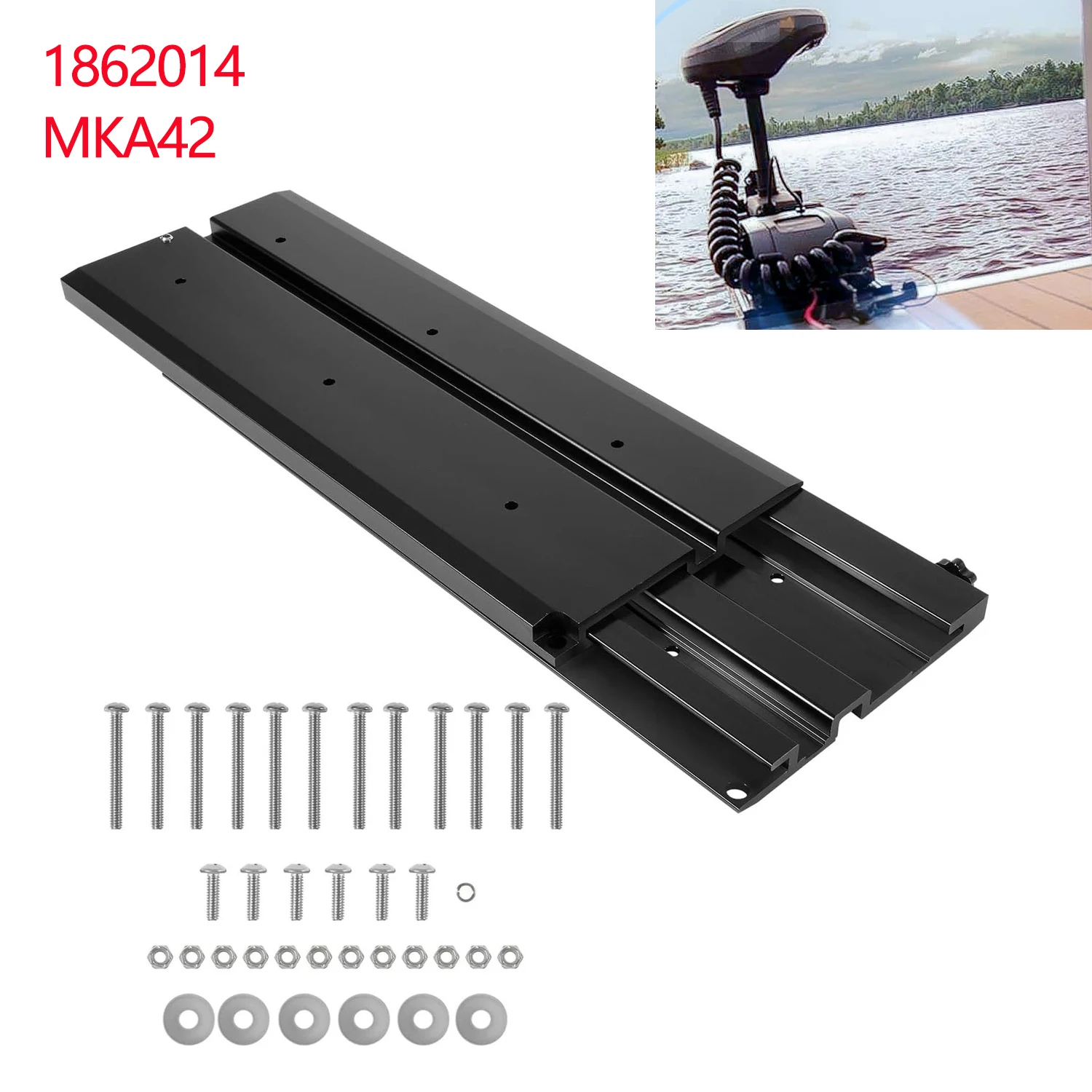 

Quick Release Bracket for Minn Kota Trolling Motors, Ultrex, Fortrex, Maxxum, and Edge, Extruded Aluminum Design, 1862014 MKA-42