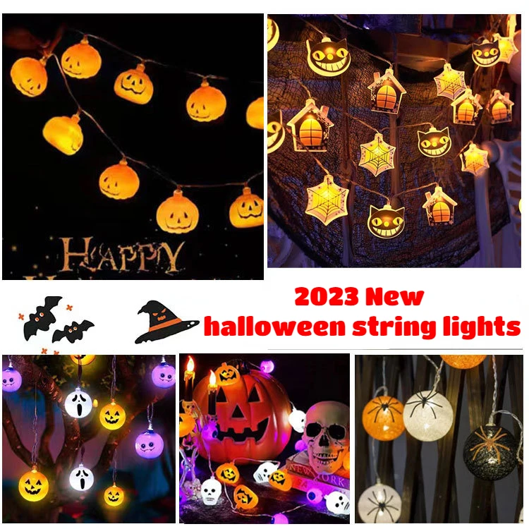 

Halloween String Lights Skull Ghost Battery Box Horror Decoration Indoor and Outdoor Bars Nightclubs Atmosphere Creation