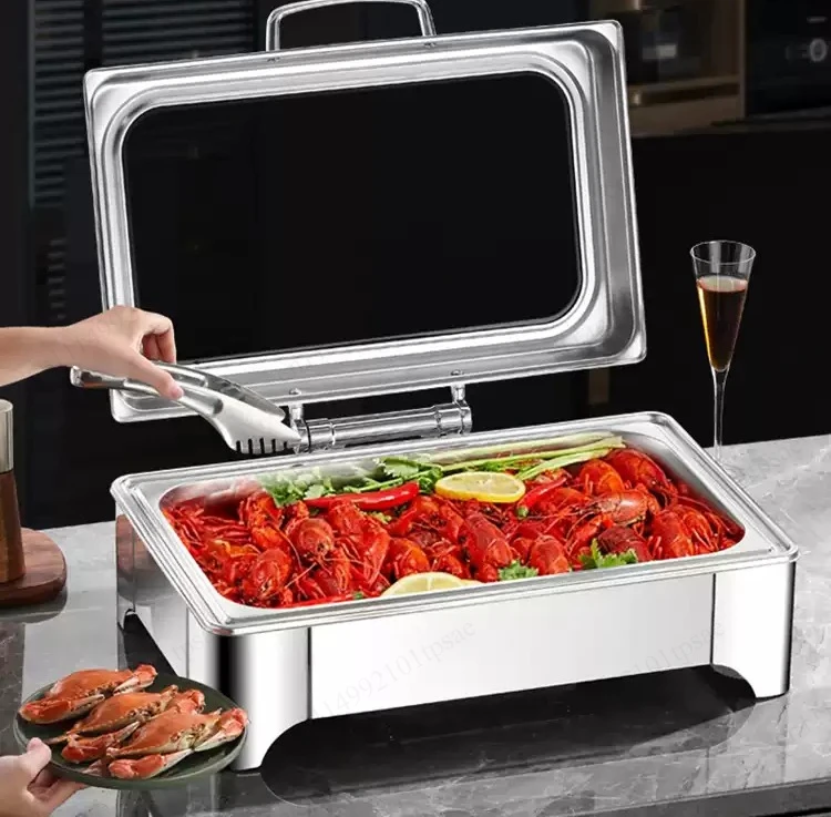 Stainless steel luxury restaurant insulation furnace gas heating self-service stove 9L