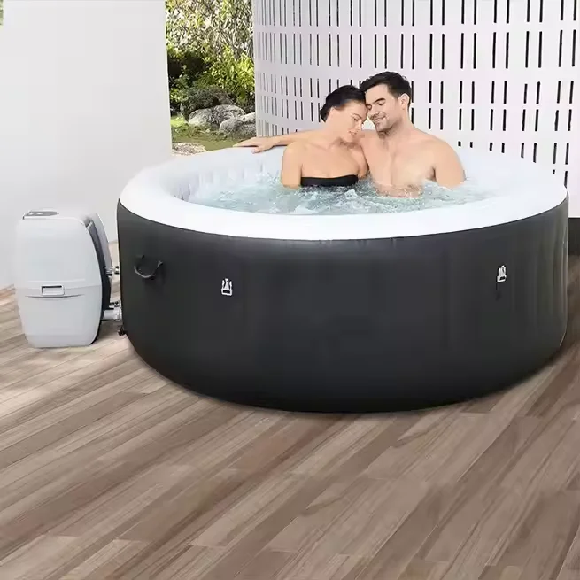 Outdoor Use 6 Person Round Inflatable Hot Tub Bubble Bath Spa Outdoor Round Inflatable Heated Pool view 5